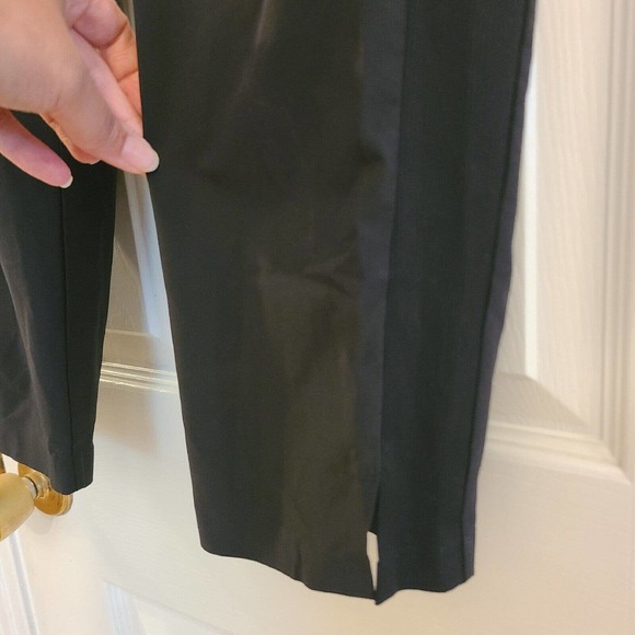 Athleta Brooklyn Ankle Pant Black Pull On Stretch Waist and Side Panels Size 12 - Picture 3 of 14